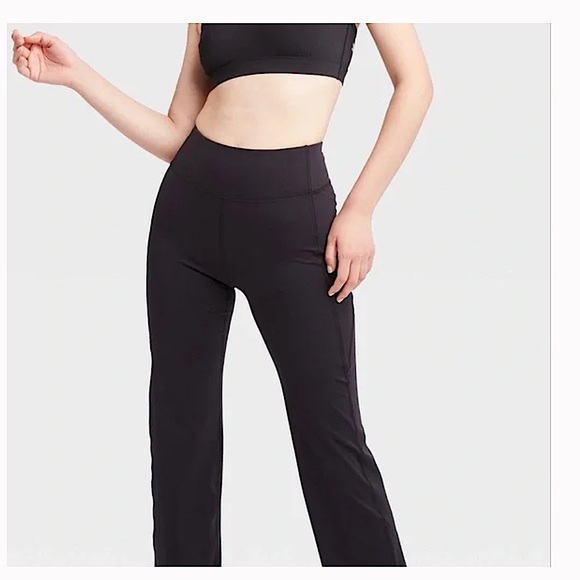 New Women's Contour Power Waist Mid-Rise Straight Leg Pants Black XS Long - Picture 3 of 15